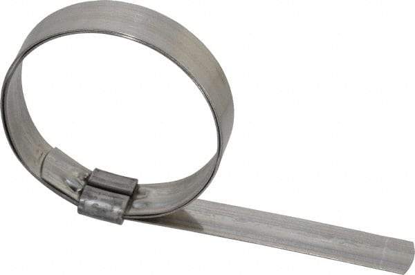 IDEAL TRIDON - 2-1/2" ID, Grade 201, Stainless Steel Preformed J-Type Clamp - 5/8" Wide x 0.03" Thick - A1 Tooling