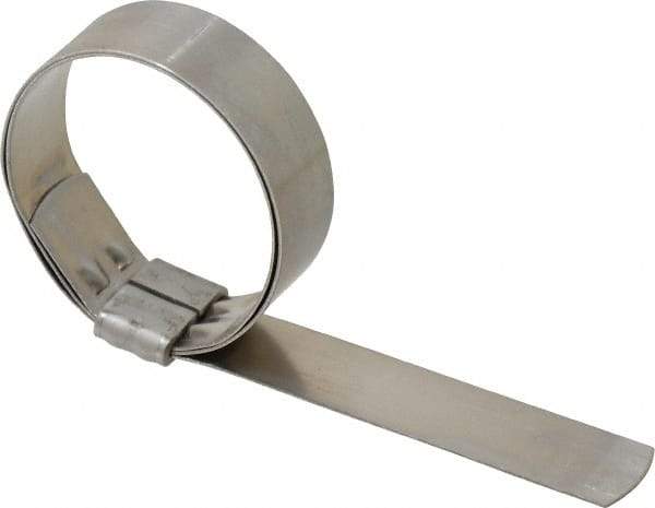 Made in USA - 2" ID, Grade 201, Stainless Steel Preformed J-Type Clamp - 3/4" Wide x 0.03" Thick - A1 Tooling