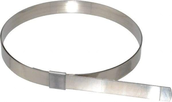 IDEAL TRIDON - 5" ID, Grade 201, Stainless Steel Preformed Center Punch Type Clamp - 5/8" Wide x 0.025" Thick - A1 Tooling