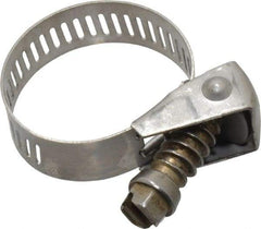 IDEAL TRIDON - SAE Size 12, 1/2 to 1-1/4" Diam, Stainless Steel Quick Release Worm Drive Clamp - 1/2" Wide, Material Grade 301, Series 550 - A1 Tooling