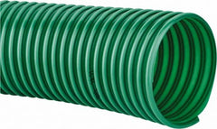 Continental ContiTech - 6" ID, 5 Hg Vac Rating, PVC Vacuum & Duct Hose - 100' Long, Metallic Green, 10" Bend Radius, 15 to 150°F - A1 Tooling