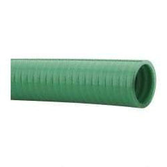 Continental ContiTech - 15 to 150°F, 1-1/4" Inside x 1.53" Outside Diam, PVC Liquid Suction & Discharge Hose - Green, 100' Long, 99 psi Working Pressure - A1 Tooling