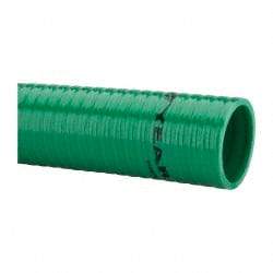 Continental ContiTech - 15 to 150°F, 1-1/2" Inside x 1.78" Outside Diam, PVC Liquid Suction & Discharge Hose - Green, 100' Long, 89 psi Working Pressure - A1 Tooling