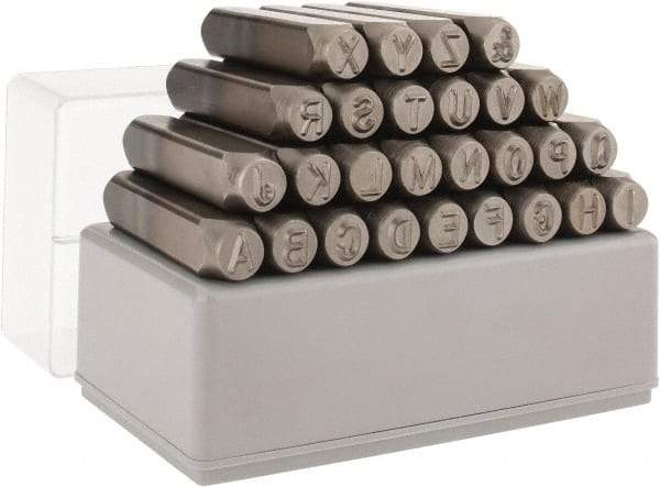 C.H. Hanson - 27 Piece, 5/16" Character Steel Stamp Set - Letters, Heavy Duty - A1 Tooling