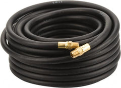 Continental ContiTech - 1/4" ID x 1/2" OD 50' Long Multipurpose Air Hose - MNPT x MNPT Ends, 200 Working psi, -40 to 190°F, 1/4" Fitting, Black - A1 Tooling