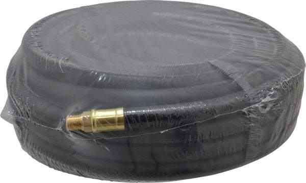 Continental ContiTech - 3/8" ID x 0.669" OD 50' Long Multipurpose Air Hose - MNPT x MNPT Ends, 200 Working psi, -40 to 190°F, 1/4" Fitting, Black - A1 Tooling