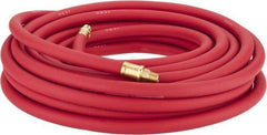 Continental ContiTech - 3/8" ID x 0.7" OD 50' Long Multipurpose Air Hose - MNPT x MNPT Ends, 250 Working psi, -40 to 190°F, 1/4" Fitting, Red - A1 Tooling