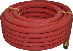 Continental ContiTech - 1/2" ID x 0.838" OD 50' Long Multipurpose Air Hose - MNPT x MNPT Ends, 250 Working psi, -40 to 190°F, 1/2" Fitting, Red - A1 Tooling