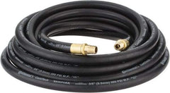 Continental ContiTech - 3/8" ID x 0.688" OD 25' Long Oil Resistant Air Hose - MNPT x MNPT Ends, 300 Working psi, -20 to 190°F, 1/4" Fitting, Black - A1 Tooling