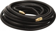 Continental ContiTech - 3/8" ID x 0.688" OD 50' Long Oil Resistant Air Hose - MNPT x MNPT Ends, 300 Working psi, -20 to 190°F, 1/4" Fitting, Black - A1 Tooling