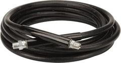 Continental ContiTech - 30' Long, 3/8" Fitting, Swivel Fitting, 0 to 250°F, Synthetic Rubber High Temp & High Pressure Hose - 3/8" Inside x 0.693" Outside Diam, Black, 3,000 psi - A1 Tooling