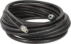 Continental ContiTech - 50' Long, 3/8" Fitting, Swivel Fitting, 0 to 250°F, Synthetic Rubber High Temp & High Pressure Hose - 3/8" Inside x 0.693" Outside Diam, Black, 3,000 psi - A1 Tooling