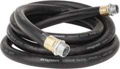 Continental ContiTech - 1" ID x 1-1/8" OD x 12' OAL, NPT Male x Male Petroleum Transfer Hose - 100 Max Working psi, 1" Fitting, Black - A1 Tooling