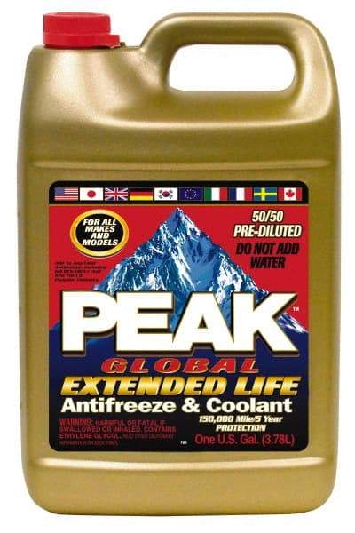 Peak - 1 Gal Extended Life Premixed Antifreeze & Coolant - Ethylene Glycol, Organic Acid Inhibitor, De-Ionized Water Composition - A1 Tooling