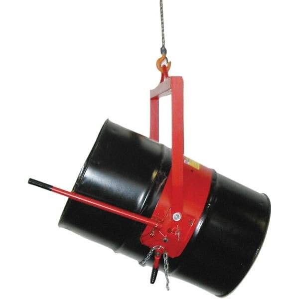 Wesco Industrial Products - 800 Lb Load Capacity, 55 Gal Drum Lifter - 8-1/2" Wide x 36" High, Steel Wheels - A1 Tooling