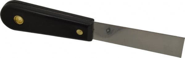 Value Collection - 1" Wide Stainless Steel Putty Knife - Stiff, Nylon Handle, 7.68" OAL - A1 Tooling