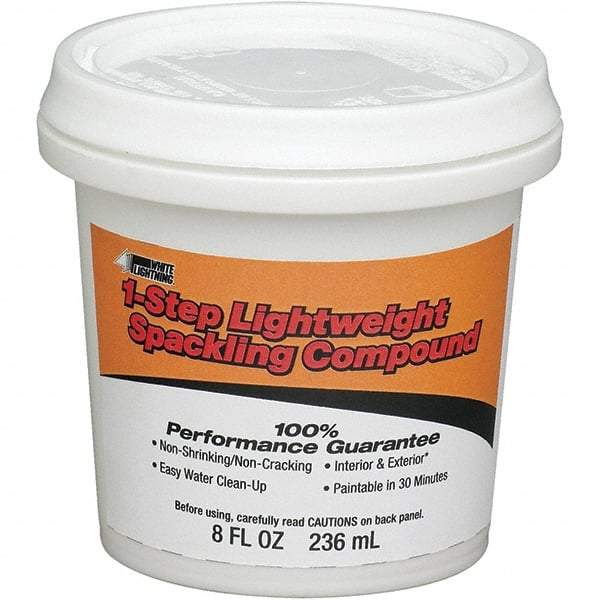 White Lightning - 8 oz Drywall/Plaster Repair - White, 20.1 Sq Ft Coverage, Vinyl Latex - A1 Tooling