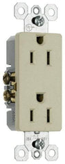 Pass & Seymour - 125 VAC, 15 Amp, 5-15R NEMA Configuration, White, Residential Grade, Self Grounding Duplex Receptacle - 1 Phase, 2 Poles, 3 Wire, Flush Mount - A1 Tooling