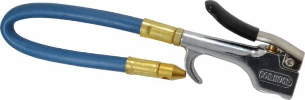 Coilhose Pneumatics - Safety Flexible Extension Tube Thumb Lever Blow Gun - 1/4 NPT, 12" Tube Length, Zinc - A1 Tooling