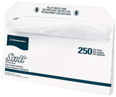 Scott - 17" Long x 14-1/2" Wide White Toilet Seat Covers - 20 Pack, 250 Sheet Roll - A1 Tooling