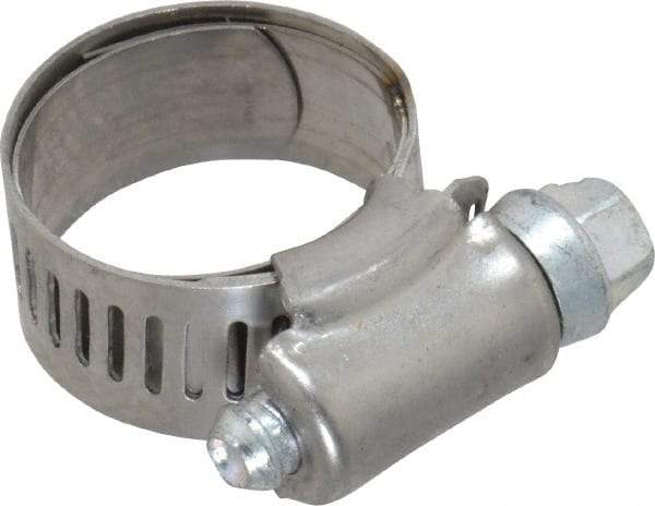 IDEAL TRIDON - SAE Size 8, 5/8 to 1" Diam, Stainless Steel Shielded Worm Drive Clamp - Material Grade 201, Series 613 - A1 Tooling