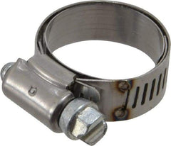 IDEAL TRIDON - SAE Size 12, 11/16 to 1-1/4" Diam, Stainless Steel Shielded Worm Drive Clamp - Material Grade 201, Series 613 - A1 Tooling