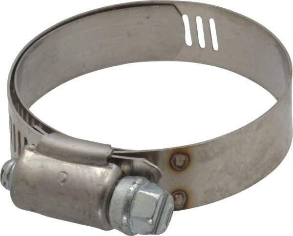 IDEAL TRIDON - SAE Size 24, 1-1/16 to 2" Diam, Stainless Steel Shielded Worm Drive Clamp - Material Grade 201, Series 613 - A1 Tooling