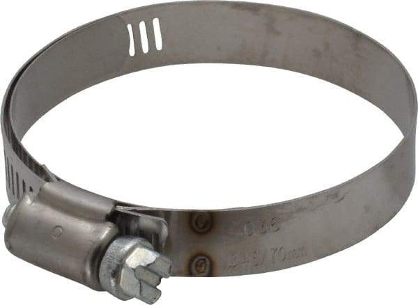 IDEAL TRIDON - SAE Size 36, 1-13/16 to 2-3/4" Diam, Stainless Steel Shielded Worm Drive Clamp - Material Grade 201, Series 613 - A1 Tooling