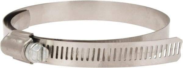 IDEAL TRIDON - SAE Size 64, 3-9/16 to 4-1/2" Diam, Stainless Steel Shielded Worm Drive Clamp - Material Grade 201, Series 613 - A1 Tooling