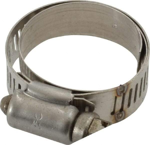 IDEAL TRIDON - SAE Size 16, 3/4 to 1-1/2" Diam, Stainless Steel Shielded Worm Drive Clamp - Material Grade 301, Series 615 - A1 Tooling