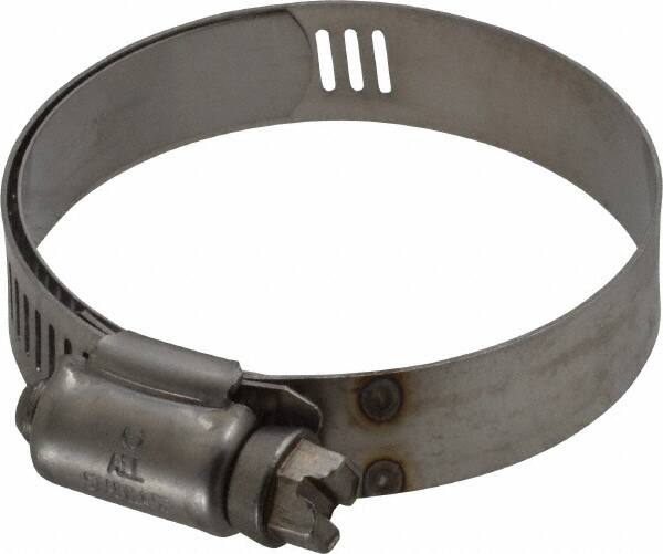 IDEAL TRIDON - SAE Size 28, 1-5/16 to 2-1/4" Diam, Stainless Steel Shielded Worm Drive Clamp - Material Grade 301, Series 615 - A1 Tooling