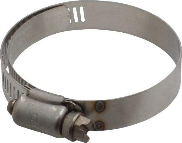 IDEAL TRIDON - SAE Size 32, 1-9/16 to 2-1/2" Diam, Stainless Steel Shielded Worm Drive Clamp - Material Grade 301, Series 615 - A1 Tooling