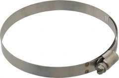 IDEAL TRIDON - SAE Size 64, 3-9/16 to 4-1/2" Diam, Stainless Steel Shielded Worm Drive Clamp - Material Grade 301, Series 615 - A1 Tooling