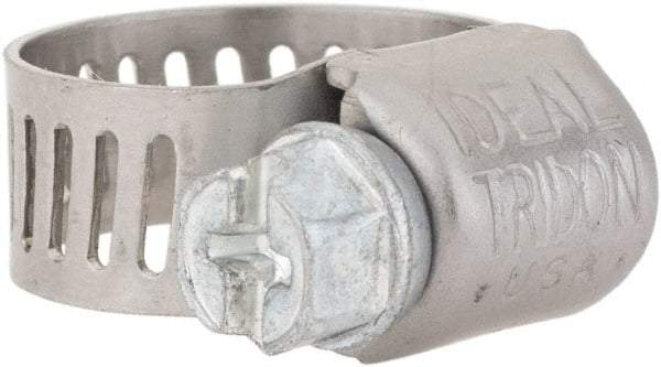 IDEAL TRIDON - SAE Size 4, 5/16 to 5/8" Diam, Stainless Steel Miniature Worm Drive Clamp - 5/16" Wide, Material Grade 301, Series 325 - A1 Tooling