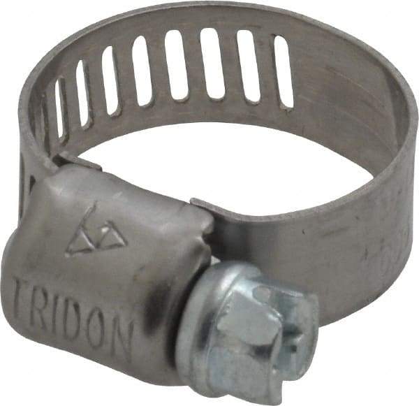 IDEAL TRIDON - SAE Size 5, 5/16 to 11/16" Diam, Stainless Steel Miniature Worm Drive Clamp - 5/16" Wide, Material Grade 301, Series 325 - A1 Tooling