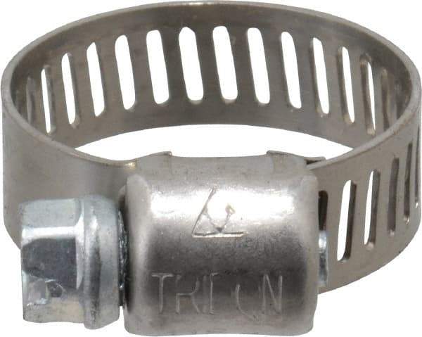 IDEAL TRIDON - SAE Size 6, 5/16 to 7/8" Diam, Stainless Steel Miniature Worm Drive Clamp - 5/16" Wide, Material Grade 301, Series 325 - A1 Tooling