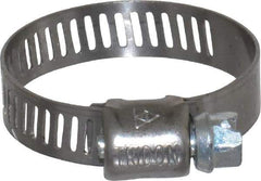 IDEAL TRIDON - SAE Size 12, 9/16 to 1-1/4" Diam, Stainless Steel Miniature Worm Drive Clamp - 5/16" Wide, Material Grade 301, Series 325 - A1 Tooling