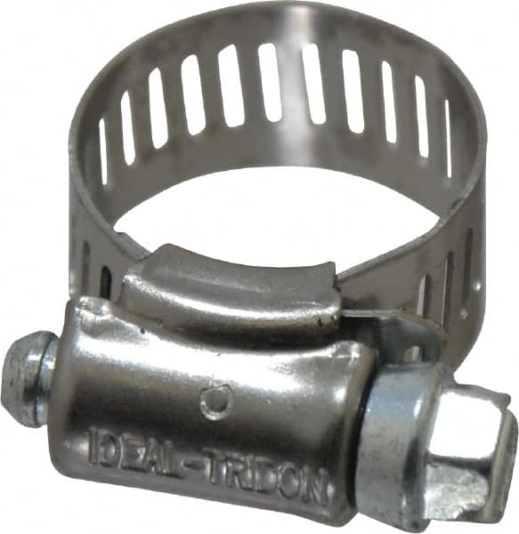 IDEAL TRIDON - SAE Size 8, 7/16 to 1" Diam, Carbon Steel Worm Drive Clamp - 1/2" Wide, Series 600 - A1 Tooling