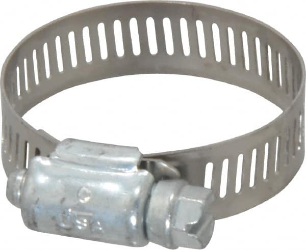 IDEAL TRIDON - SAE Size 20, 3/4 to 1-3/4" Diam, Carbon Steel Worm Drive Clamp - 1/2" Wide, Series 600 - A1 Tooling