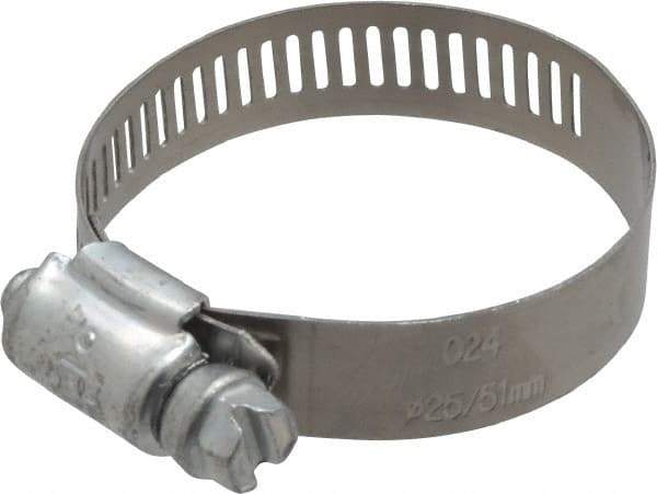 IDEAL TRIDON - SAE Size 24, 1-1/16 to 2" Diam, Carbon Steel Worm Drive Clamp - 1/2" Wide, Series 600 - A1 Tooling