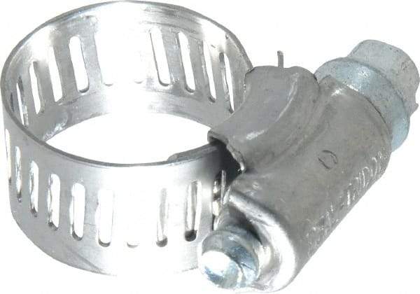 IDEAL TRIDON - SAE Size 6, 3/8 to 7/8" Diam, Stainless Steel Worm Drive Clamp - 1/2" Wide, Material Grade 201, Series 611 - A1 Tooling