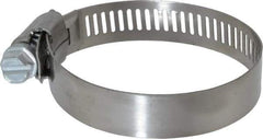 IDEAL TRIDON - SAE Size 28, 1-5/16 to 2-1/4" Diam, Stainless Steel Worm Drive Clamp - 1/2" Wide, Material Grade 201, Series 611 - A1 Tooling