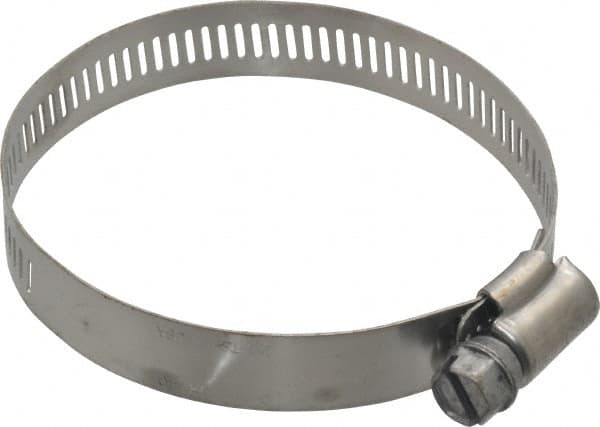 IDEAL TRIDON - SAE Size 40, 2-1/16 to 3" Diam, Stainless Steel Worm Drive Clamp - 1/2" Wide, Material Grade 201, Series 611 - A1 Tooling