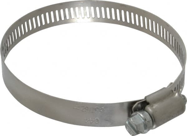 IDEAL TRIDON - SAE Size 44, 2-5/16 to 3-1/4" Diam, Stainless Steel Worm Drive Clamp - 1/2" Wide, Material Grade 201, Series 611 - A1 Tooling