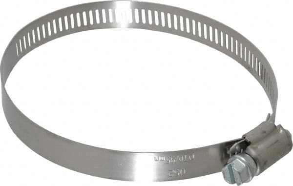 IDEAL TRIDON - SAE Size 52, 2-13/16 to 3-3/4" Diam, Stainless Steel Worm Drive Clamp - 1/2" Wide, Material Grade 201, Series 611 - A1 Tooling