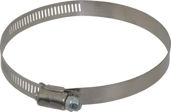 IDEAL TRIDON - SAE Size 64, 2-1/2 to 4-1/2" Diam, Stainless Steel Worm Drive Clamp - 1/2" Wide, Material Grade 201, Series 611 - A1 Tooling