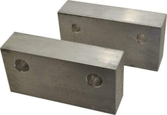 Gibraltar - 6" Wide x 3" High x 1-1/2" Thick, Flat/No Step Vise Jaw - Soft, Aluminum, Fixed Jaw, Compatible with 6" Vises - A1 Tooling