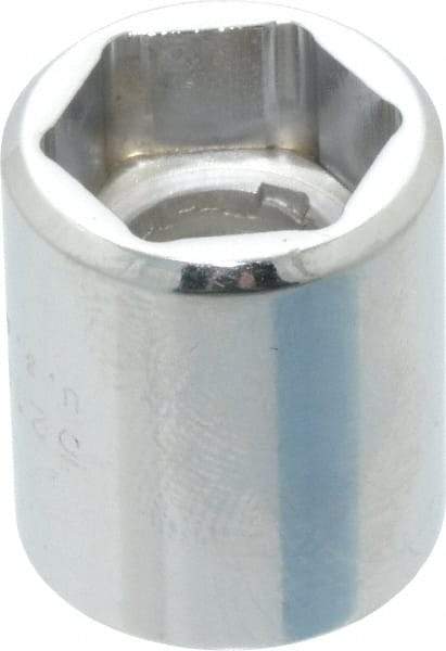 Proto - 1/2", 3/8" Drive, Standard Hand Socket - 6 Points, 7/8" OAL, Chrome Finish - A1 Tooling