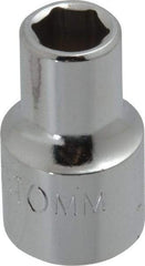 Proto - 1/2" Drive, Standard Hand Socket - 6 Points, 1-1/2" OAL, Chrome Finish - A1 Tooling