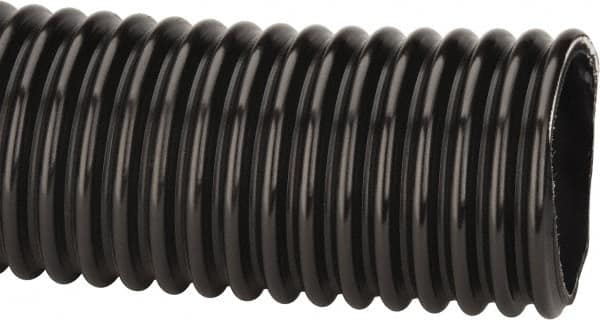 Kuriyama of America - 4" ID x 4.76" OD, 35 Max psi, Full In. Hg, Dry Material Handling & Transfer Hose - Polyurethane, 6" Bend Radius, 100' Coil Length, Black - A1 Tooling